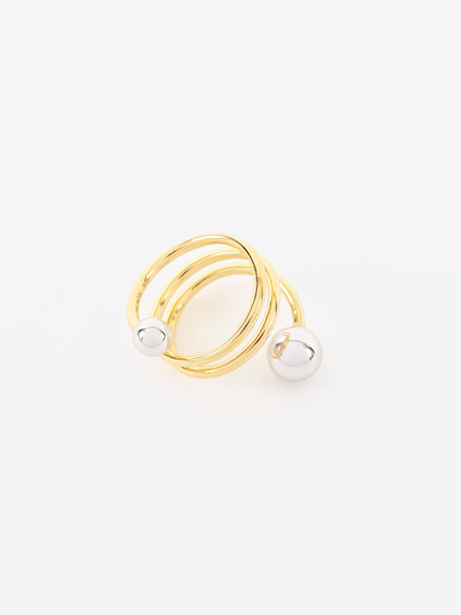 Maria Black Maria Black Body Double Spiral Ring - Gold - Gold