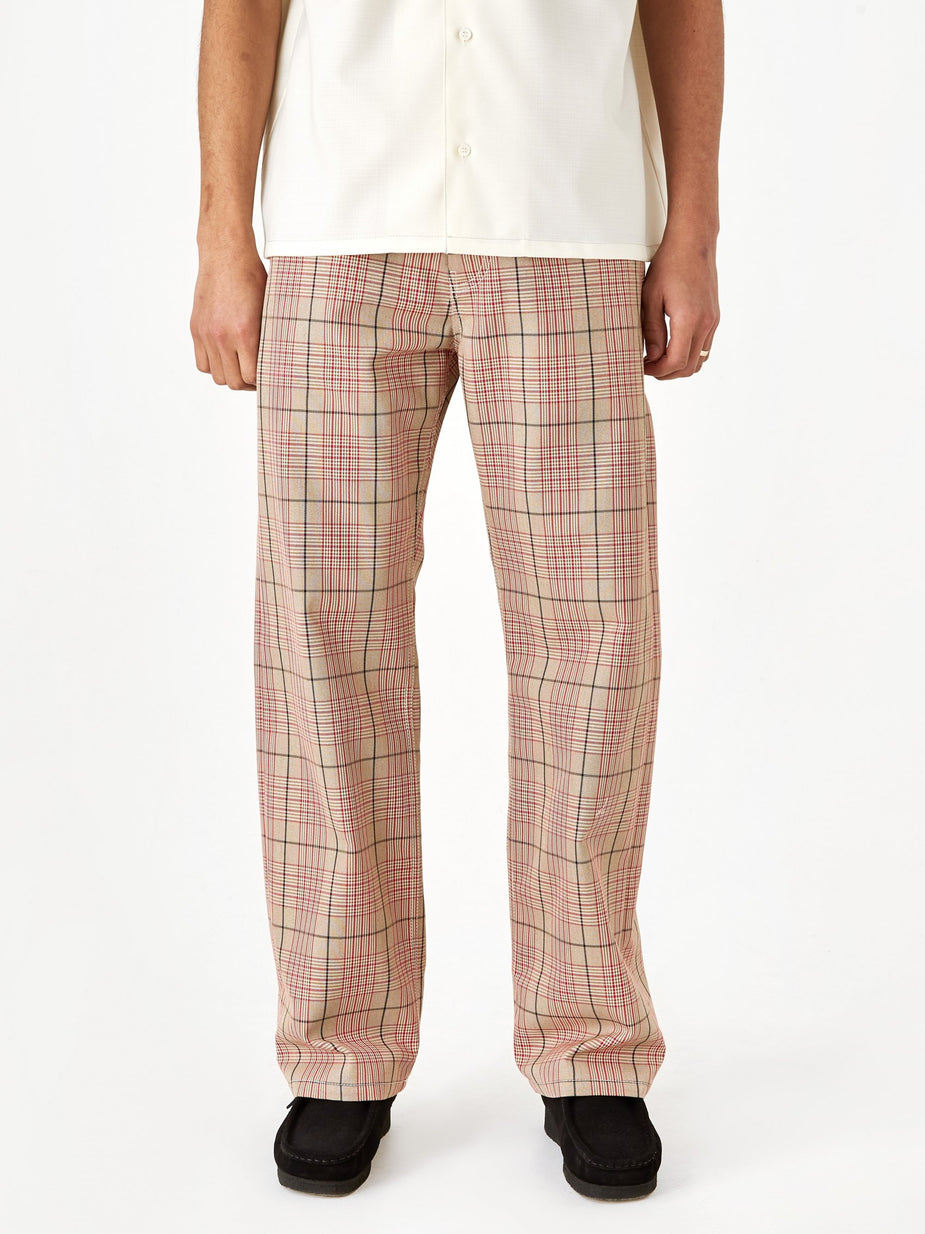 Marni Marni Cotton Overcheck Trouser - Red Check - Red
