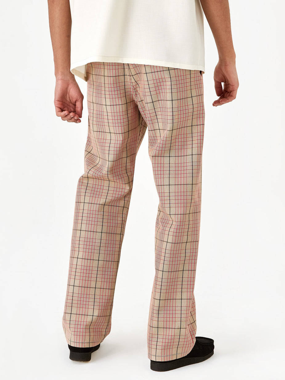 Marni Marni Cotton Overcheck Trouser - Red Check - Red