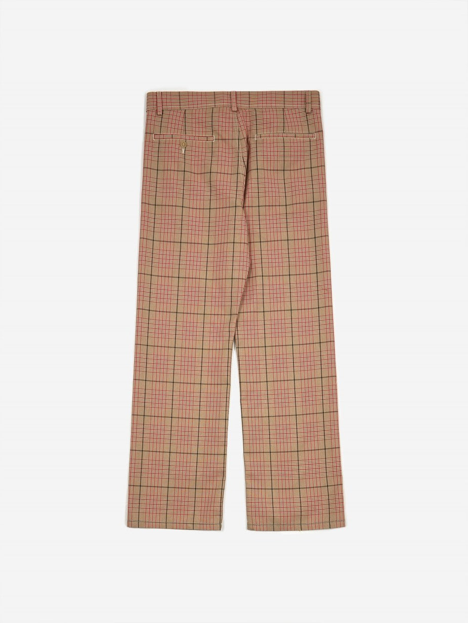 Marni Marni Cotton Overcheck Trouser - Red Check - Red