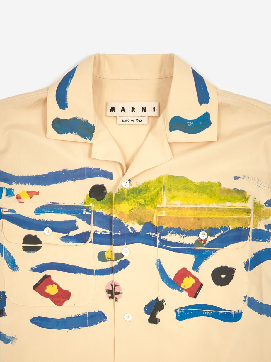 Marni Marni Cotton Poplin Shirt - Beige - Neutrals