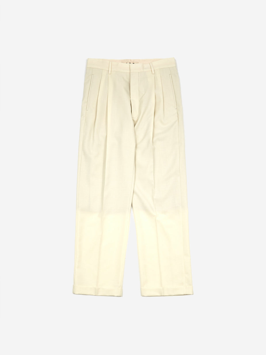 Marni Marni Cotton Wool Tonic Trouser - Ivory - Neutrals