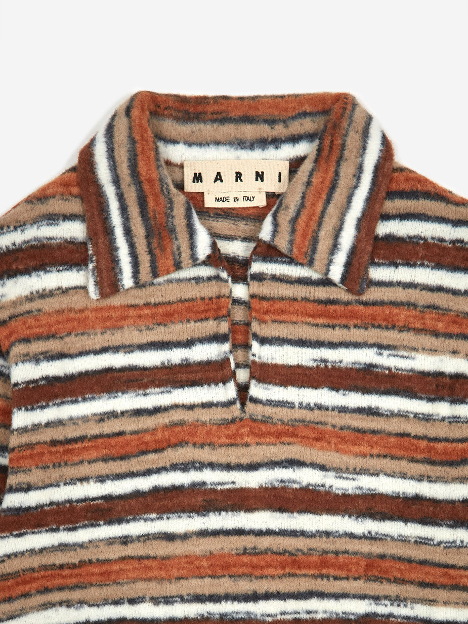 Marni Marni Printed Yarn Pullover Knit Jumper - Brown Mix - Brown
