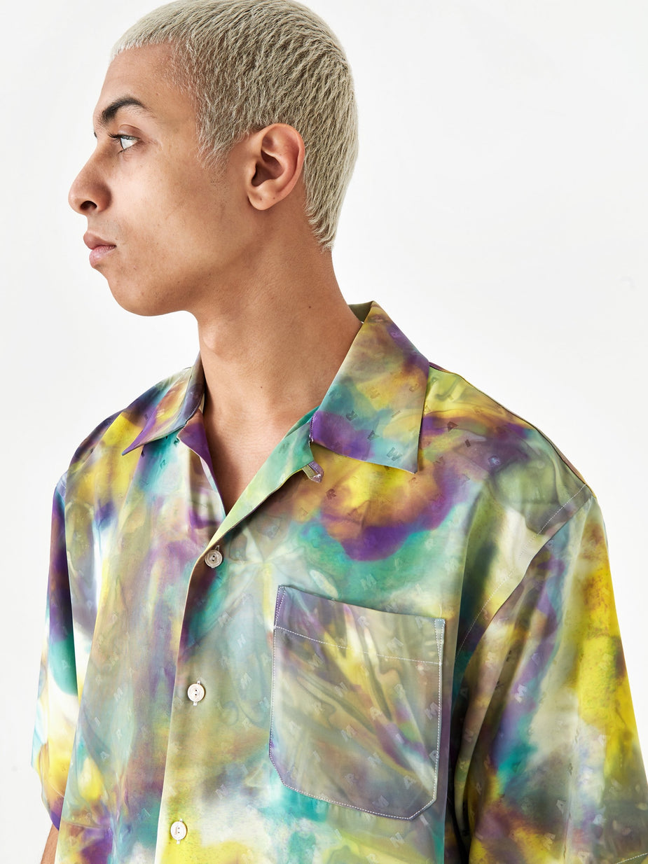 Marni Marni Tie Dye Viscose Jacquard Shirt - Yellow Tie Dye - Yellow