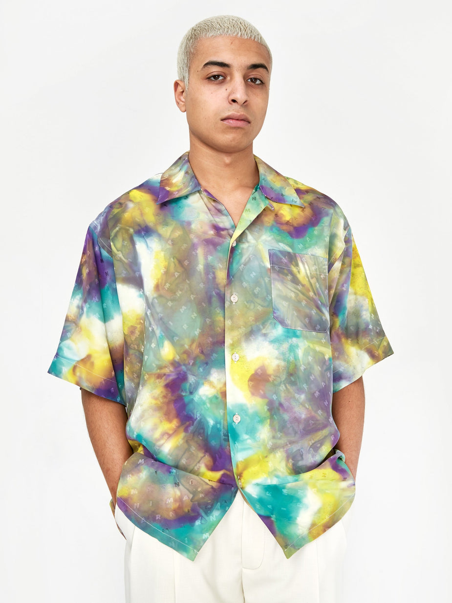 Marni Marni Tie Dye Viscose Jacquard Shirt - Yellow Tie Dye - Yellow