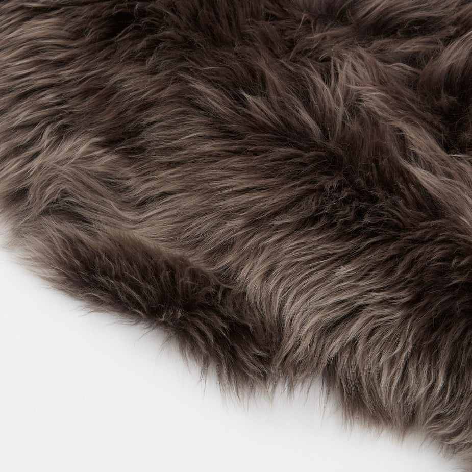 Natures Collection Natures Collection Long Wool Sheepskin Rug - Walnut - Other