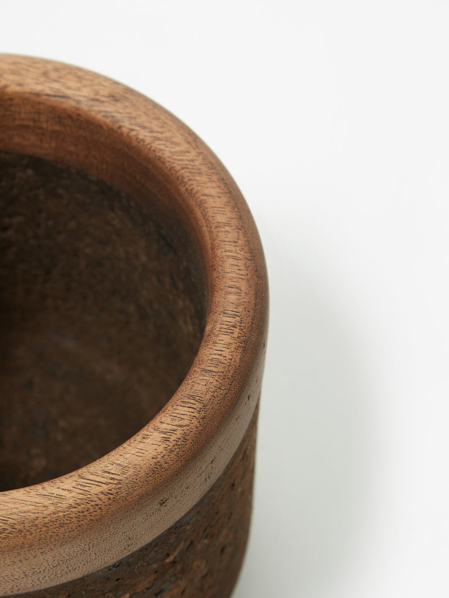 Melanie Abrantes Melanie Abrantes Large Charcoal Cork & Walnut Bowl - Other