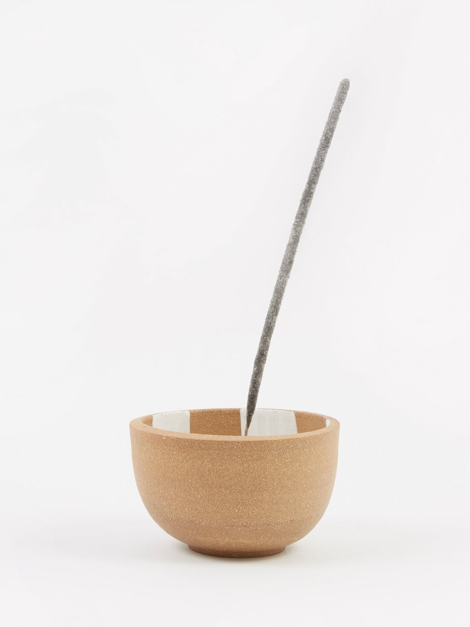 Mellow Mellow Incense Bowl Large - Light Brown Inside Check - Brown