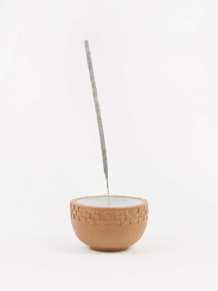 Mellow Mellow Incense Bowl Medium - Light Brown Blind Press - Brown
