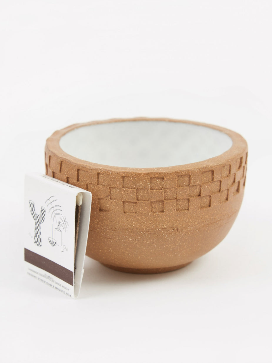 Mellow Mellow Incense Bowl Medium - Light Brown Blind Press - Brown