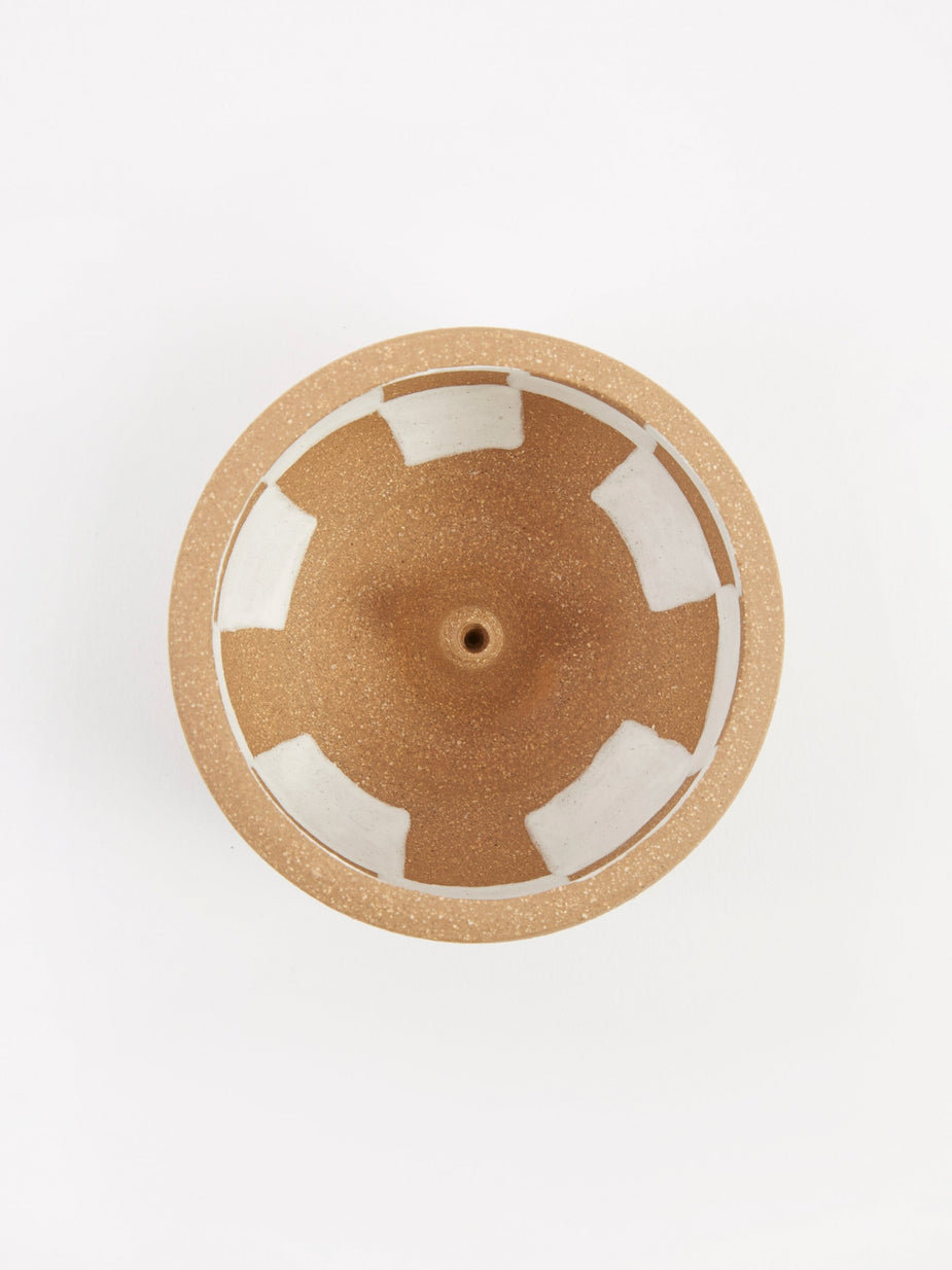 Mellow Mellow Incense Bowl Medium - Light Brown Inside Check - Brown