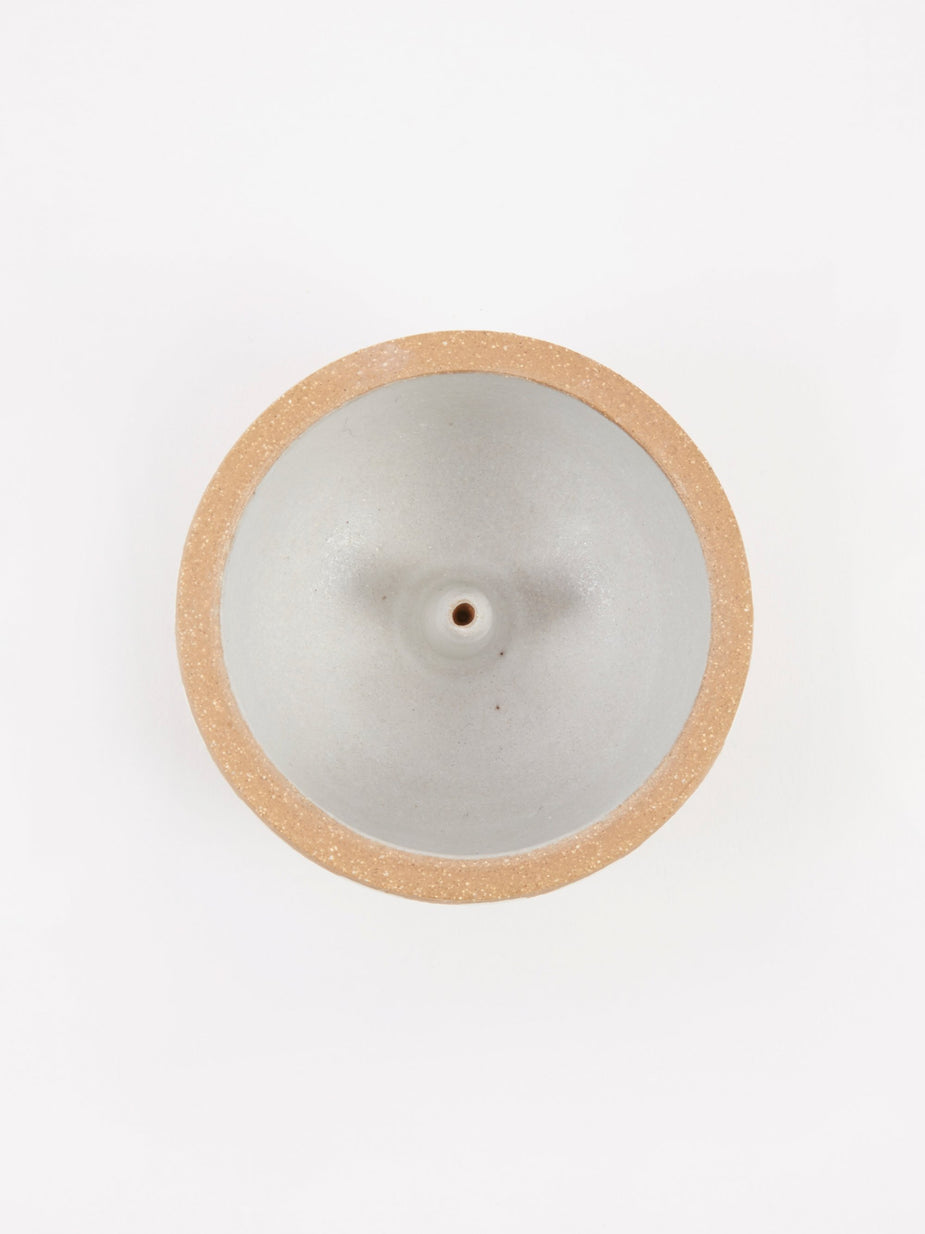 Mellow Mellow Incense Bowl Large - Light Brown Half Painted Check - Brown