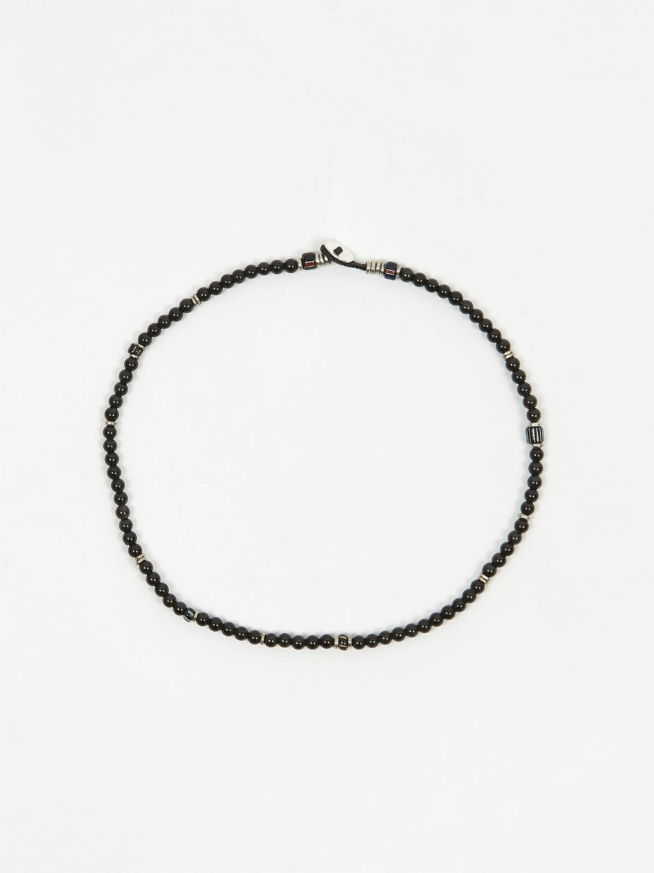 Mikia Mikia 4mm Beads Double Wrap Bracelet - Rainbow Obsidian - Multi