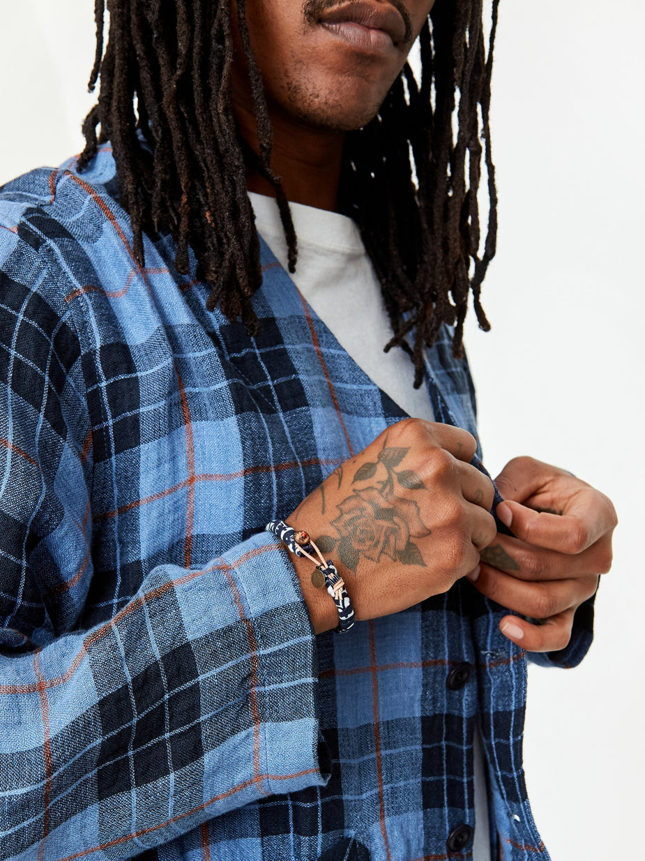 Mikia Mikia Bandana Bracelet - Navy - Blue