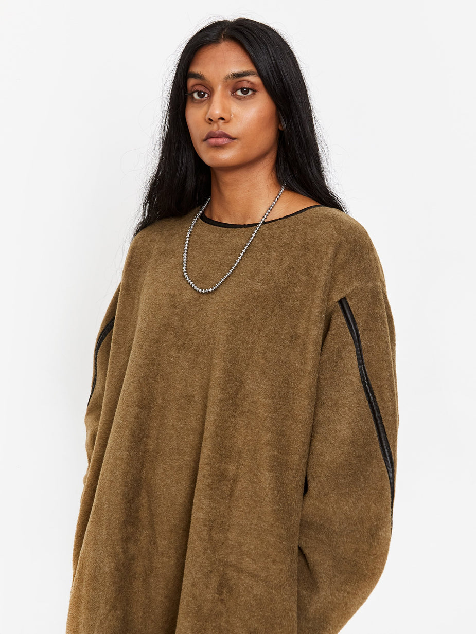 Zucca Zucca Fleece Dress - Khaki - Green