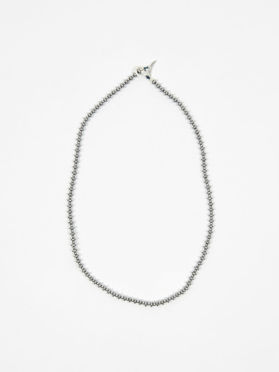 Mikia Mikia Hematite Roundel Stone Necklace - Black - Other