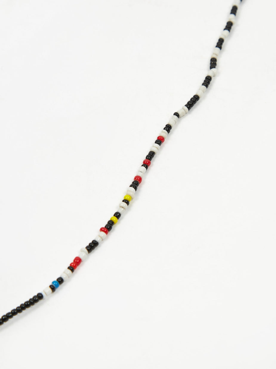 Mikia Mikia Small Beads Necklace - Black/White - Black