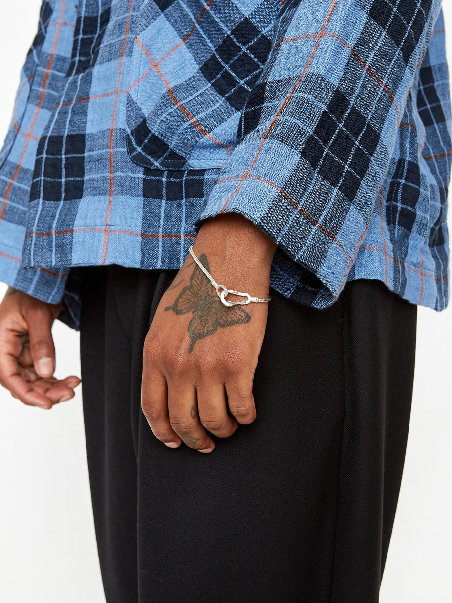 Mikia Mikia Snake Karabiner Bracelet - Silver Chain - Silver