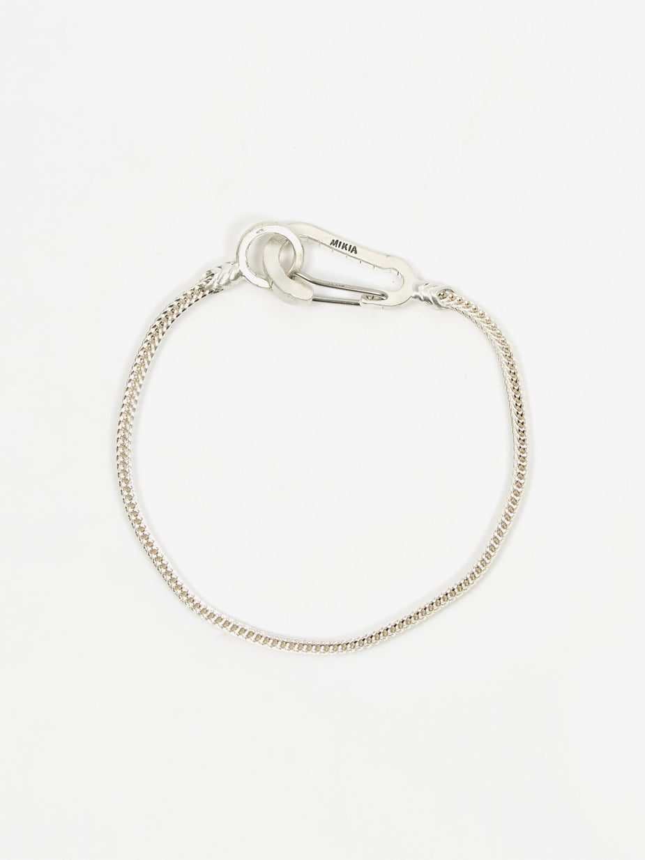 Mikia Mikia Snake Karabiner Bracelet - Silver Chain - Silver