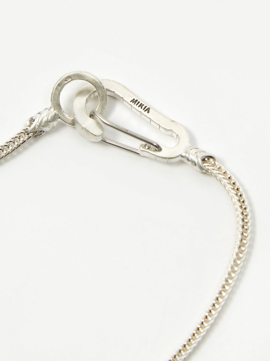 Mikia Mikia Snake Karabiner Bracelet - Silver Chain - Silver