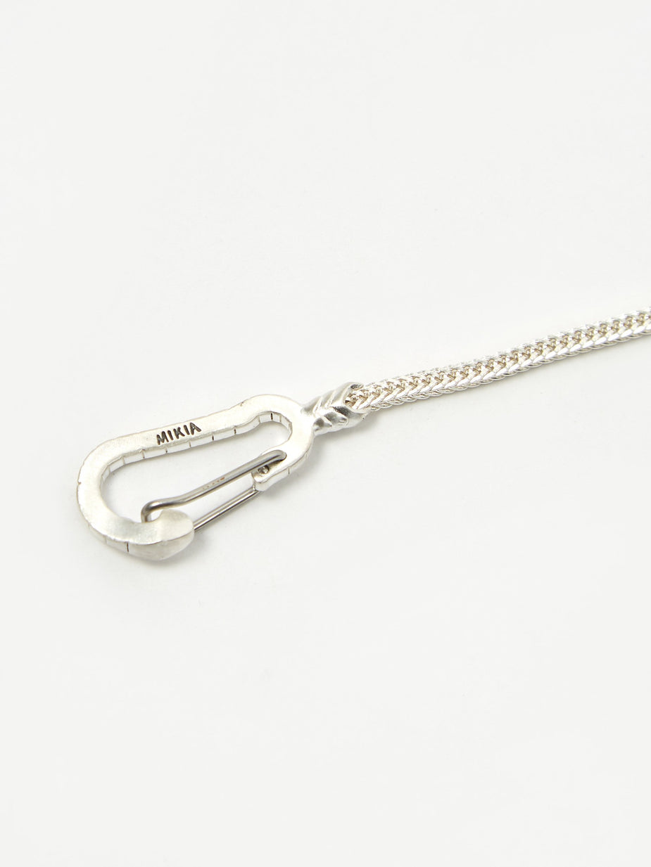 Mikia Mikia Snake Karabiner Bracelet - Silver Chain - Silver