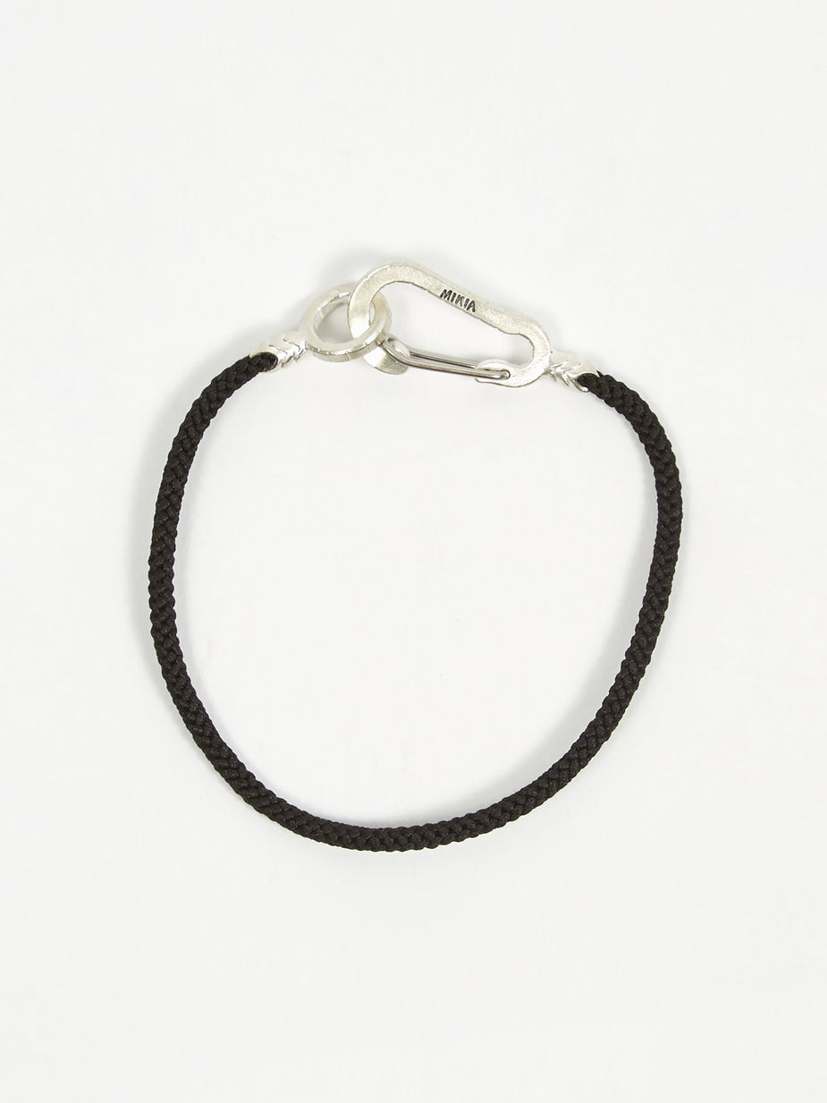 Mikia Mikia Snake Karabiner Bracelet - Silver/Onyx - Silver