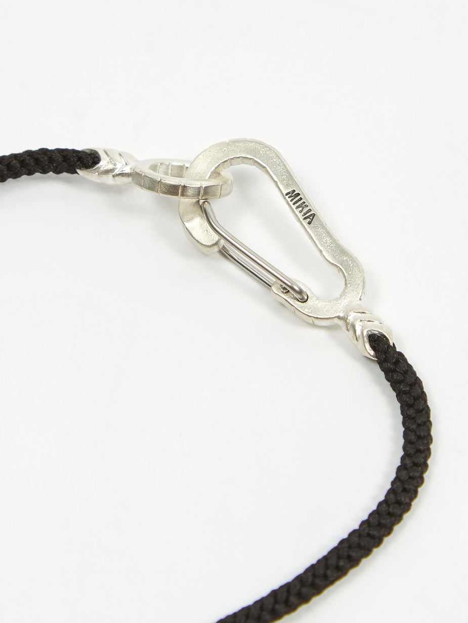 Mikia Mikia Snake Karabiner Bracelet - Silver/Onyx - Silver