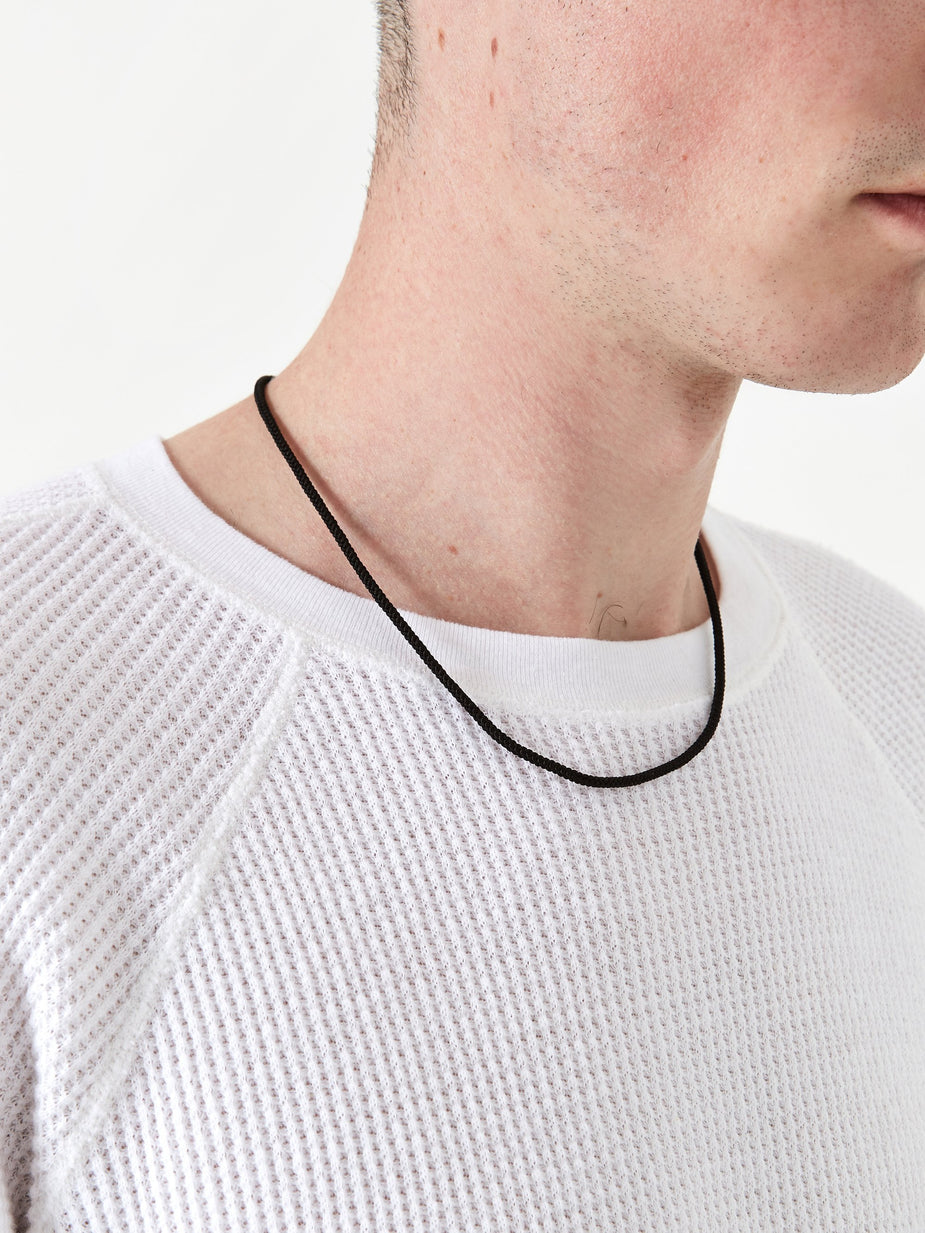 Mikia Mikia Snake Karibener Necklace - Silver/Onyx - Silver