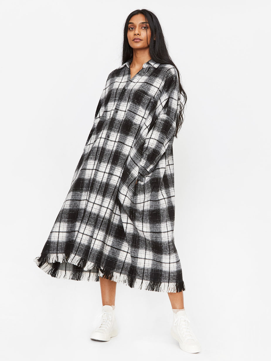 Zucca Zucca Checked Shirt Dress - Black/White - Black
