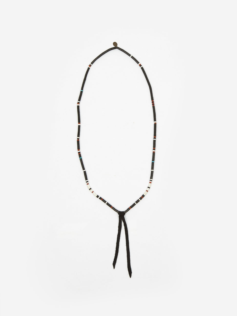 Mikia Mikia Tuve Stone Suede Necklace - Black - Other
