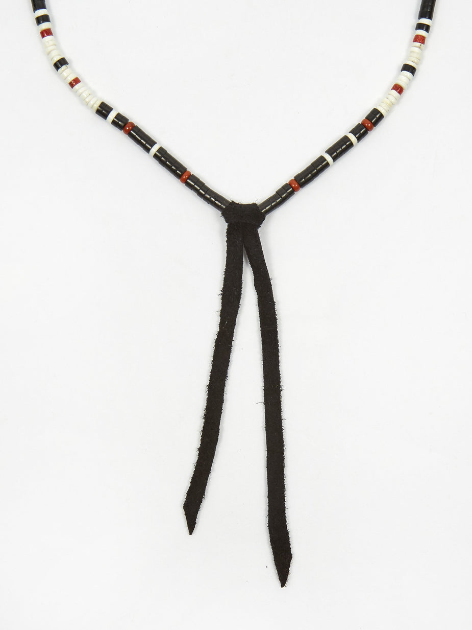 Mikia Mikia Tuve Stone Suede Necklace - Black - Other