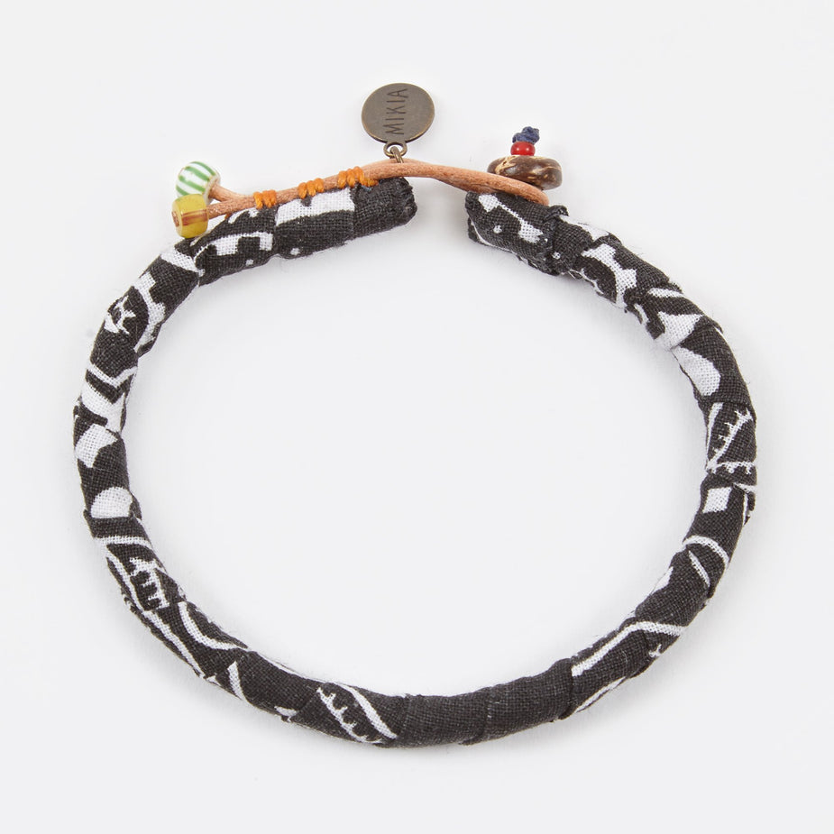 Mikia Mikia Bandana Bracelet - Black - Black