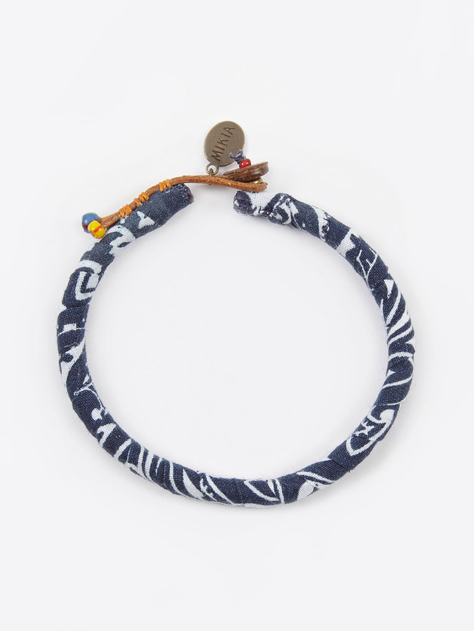 Mikia Mikia Bandana Bracelet - Navy - Blue