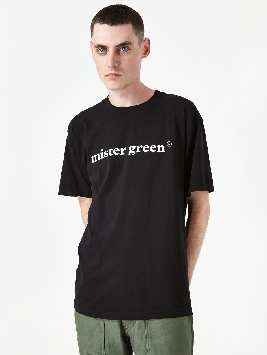 Mister Green Mister Green Wordmark T-Shirt - Black - Black