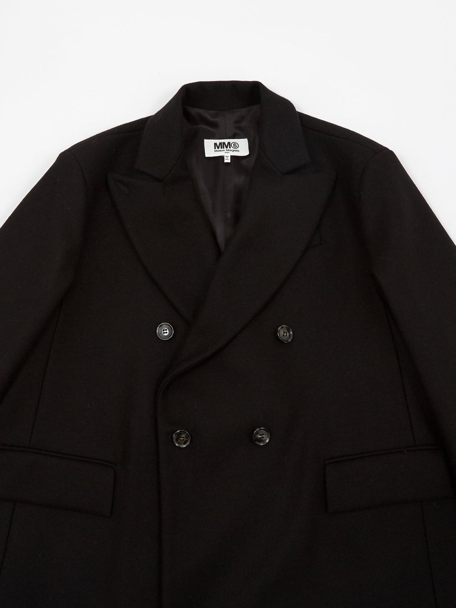 MM6 Maison Margiela MM6 Maison Margiela Double Breasted Coat - Black - Black