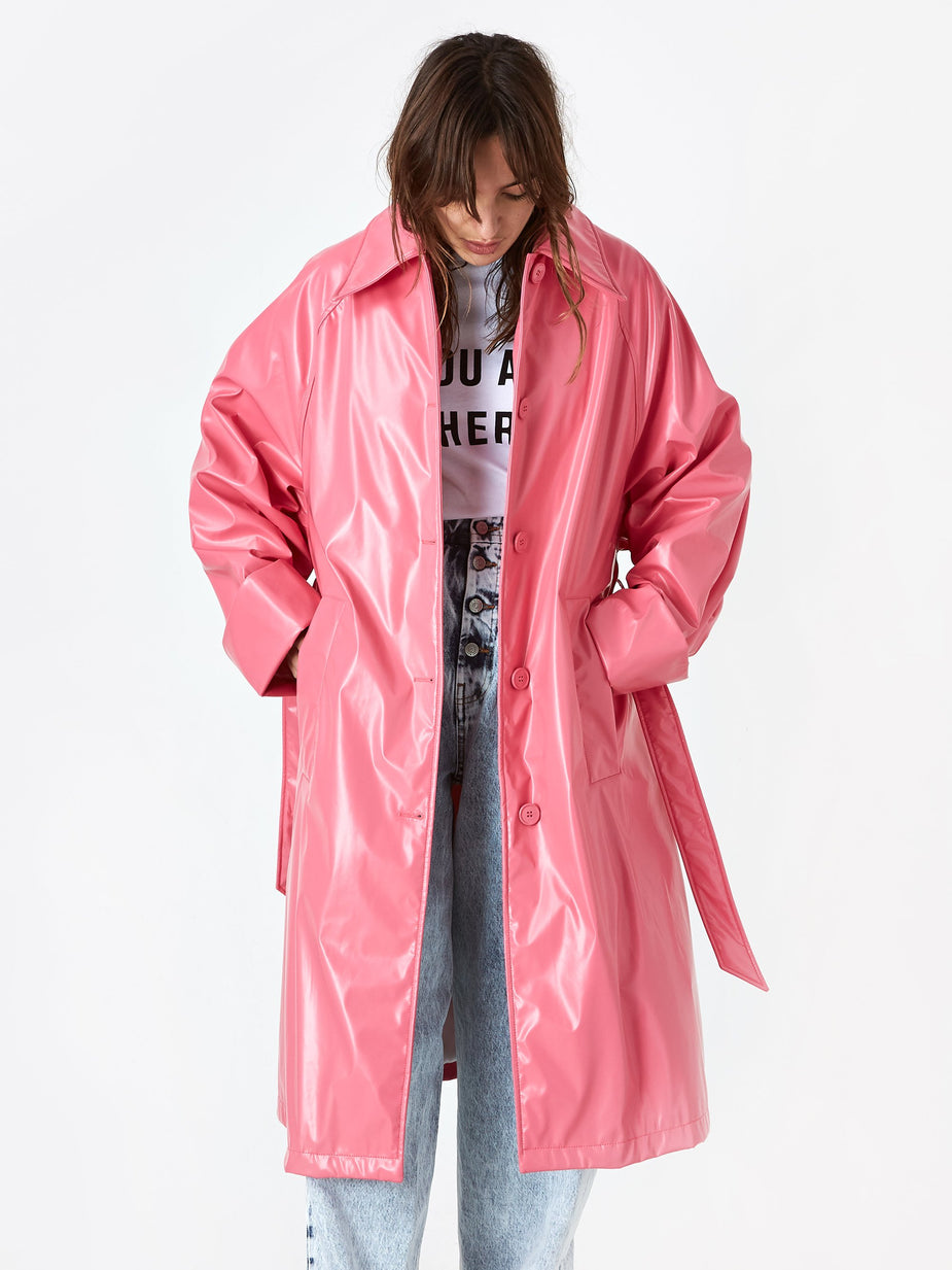 MM6 Maison Margiela MM6 Maison Margiela A-Line Coat - Barbie Pink - Pink