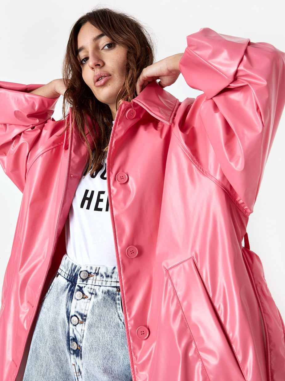 MM6 Maison Margiela MM6 Maison Margiela A-Line Coat - Barbie Pink - Pink