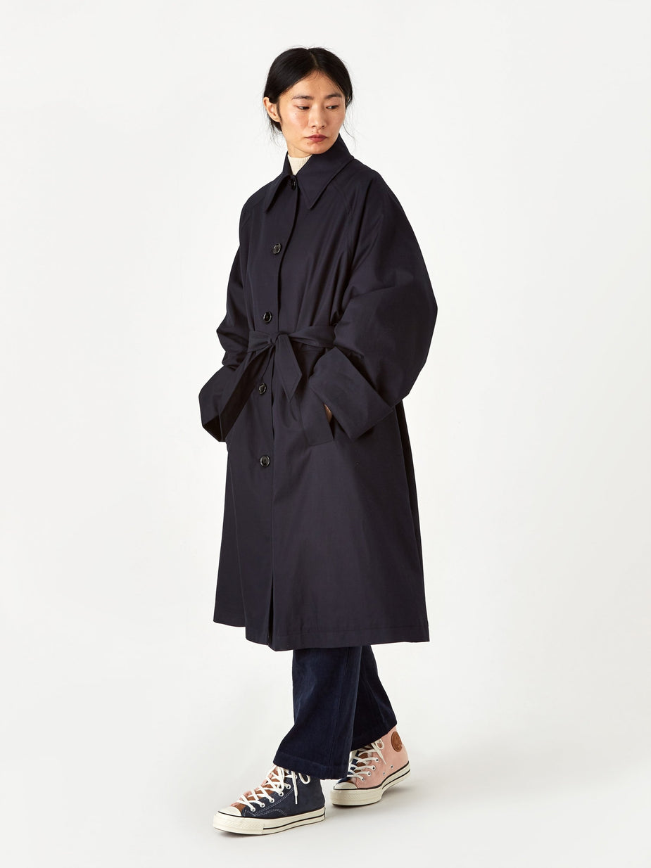 MM6 Maison Margiela MM6 Maison Margiela A-Line Coat - Navy - Blue