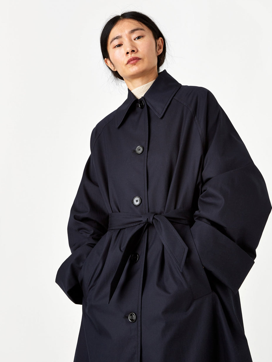 MM6 Maison Margiela MM6 Maison Margiela A-Line Coat - Navy - Blue