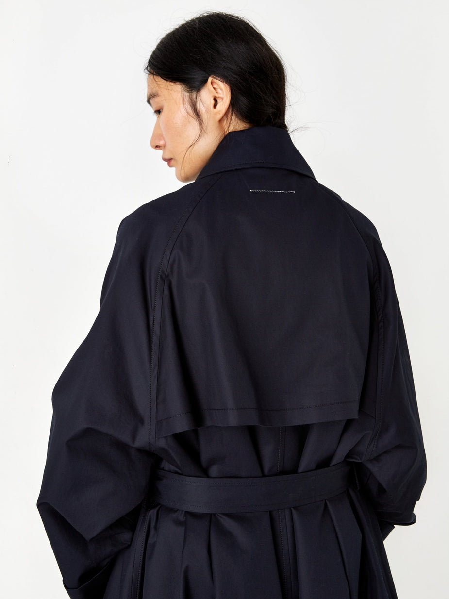 MM6 Maison Margiela MM6 Maison Margiela A-Line Coat - Navy - Blue