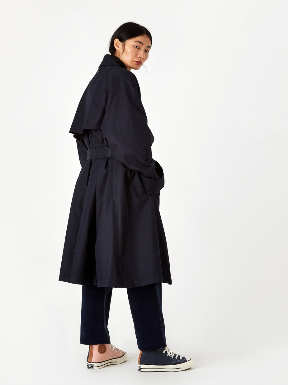 MM6 Maison Margiela MM6 Maison Margiela A-Line Coat - Navy - Blue