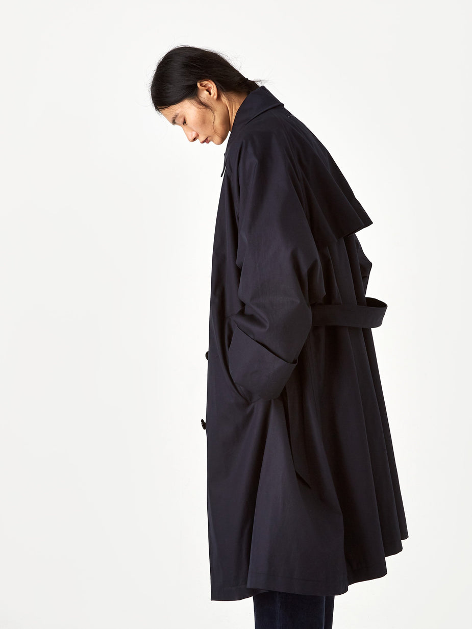 MM6 Maison Margiela MM6 Maison Margiela A-Line Coat - Navy - Blue