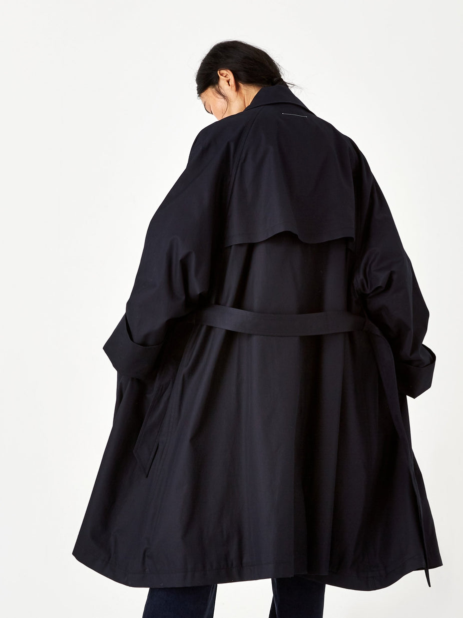 MM6 Maison Margiela MM6 Maison Margiela A-Line Coat - Navy - Blue