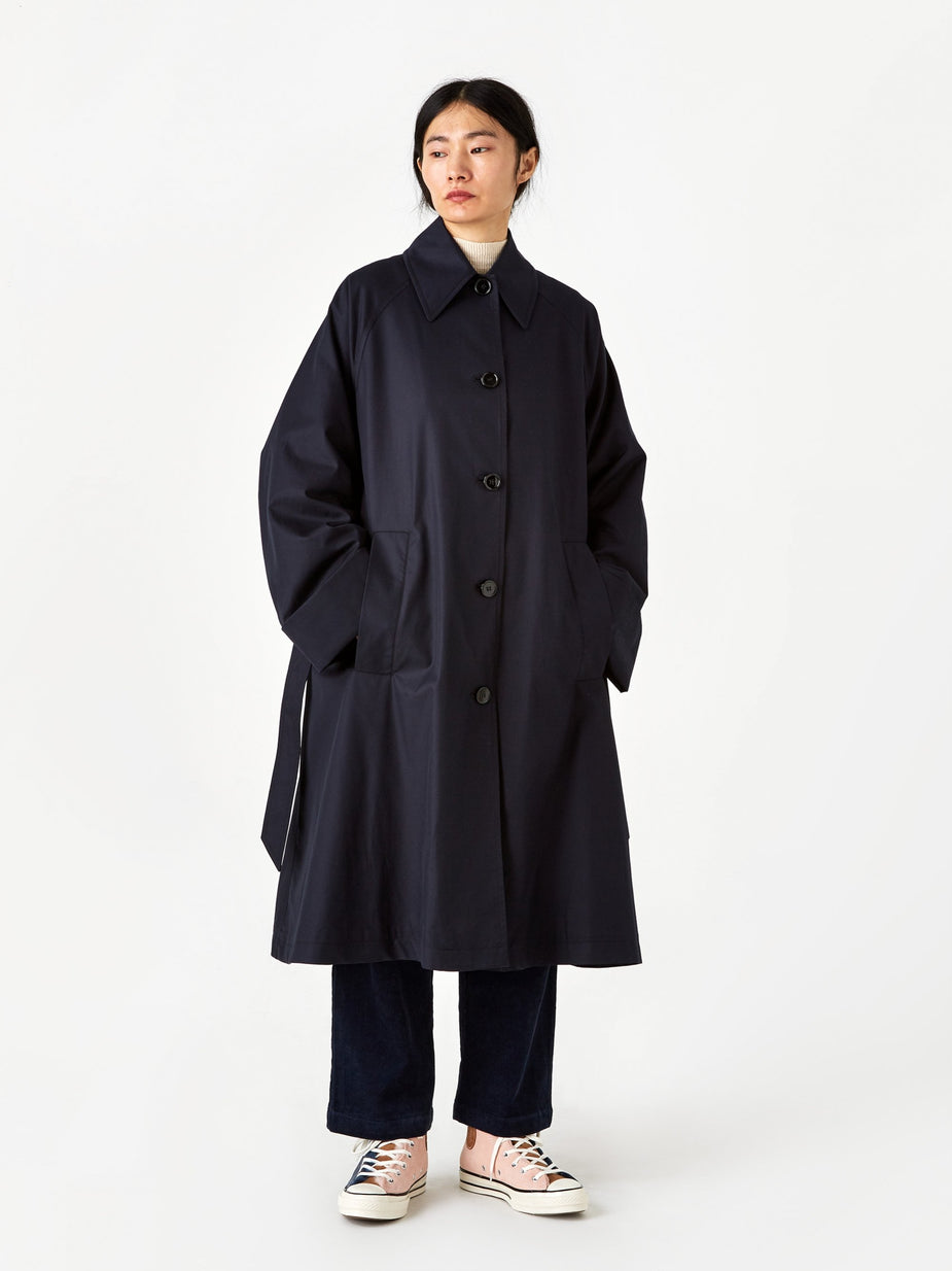MM6 Maison Margiela MM6 Maison Margiela A-Line Coat - Navy - Blue