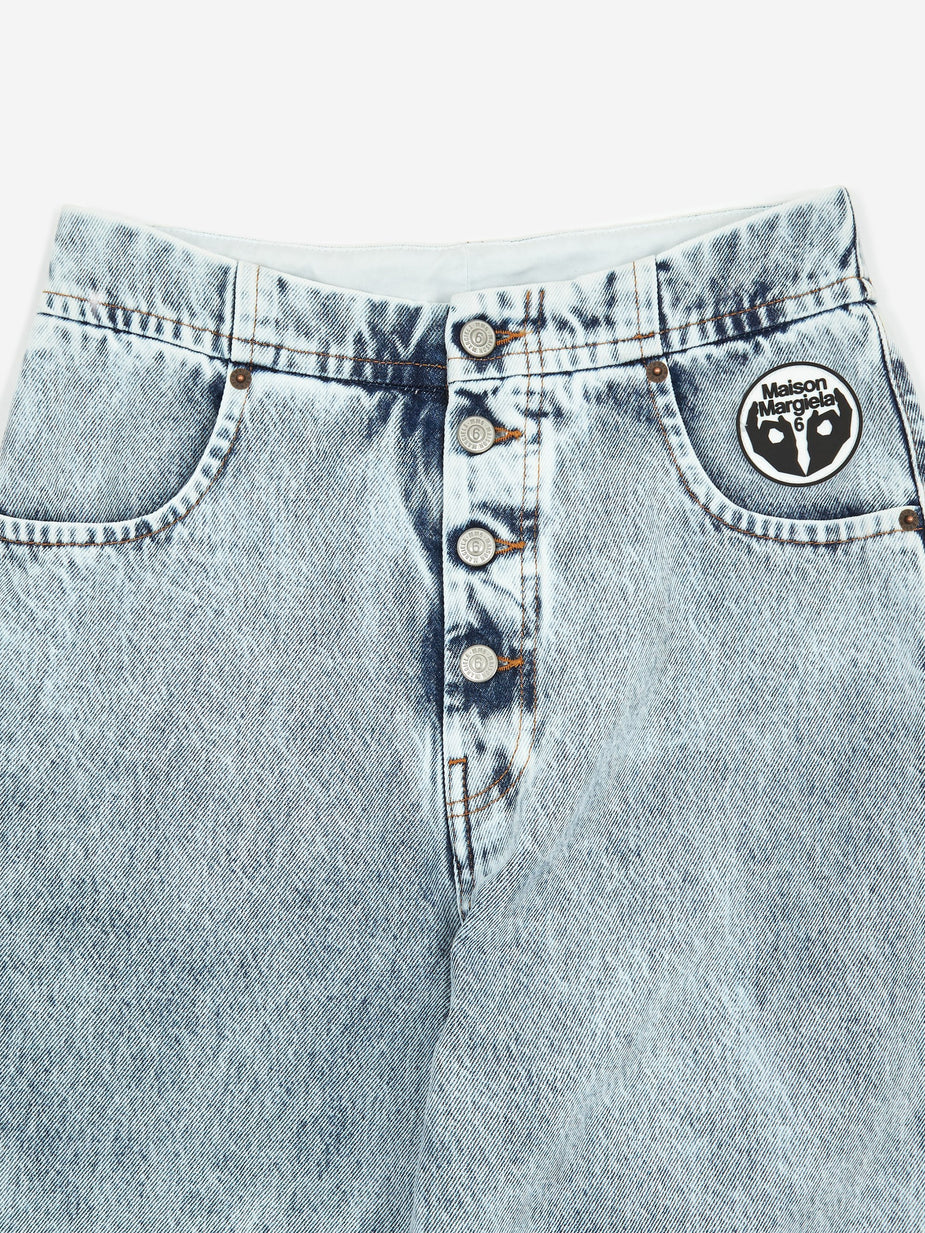 MM6 Maison Margiela MM6 Maison Margiela Acid Wash Jean - Blue 80s Snow - Blue