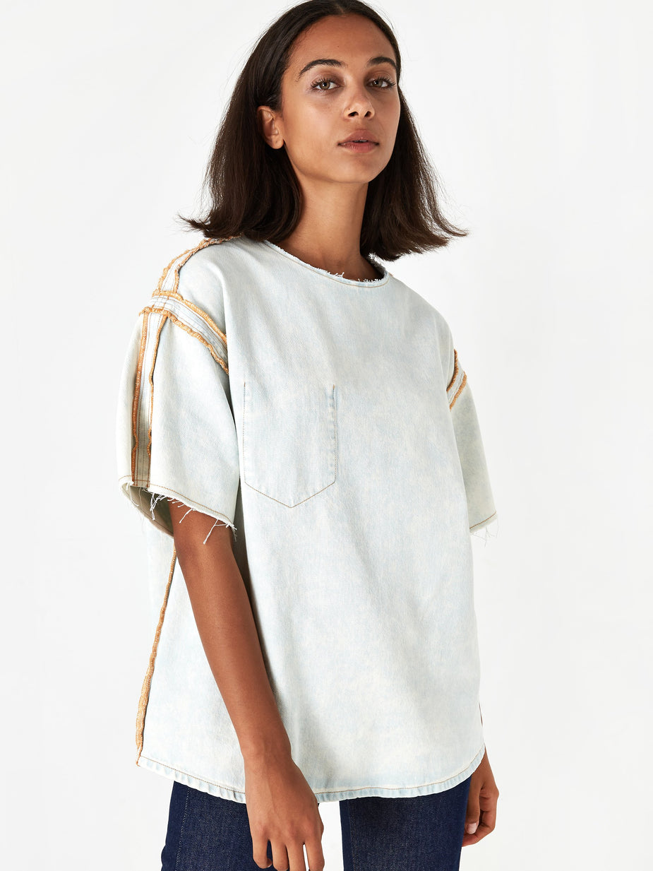 MM6 Maison Margiela MM6 Maison Margiela Denim Shortsleeve Top - Super Bleach - Other