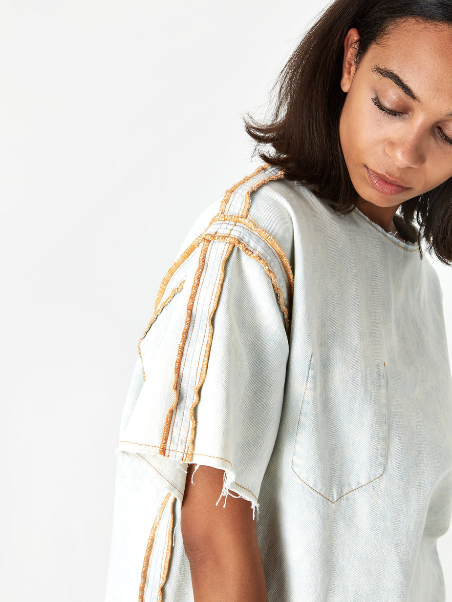 MM6 Maison Margiela MM6 Maison Margiela Denim Shortsleeve Top - Super Bleach - Other