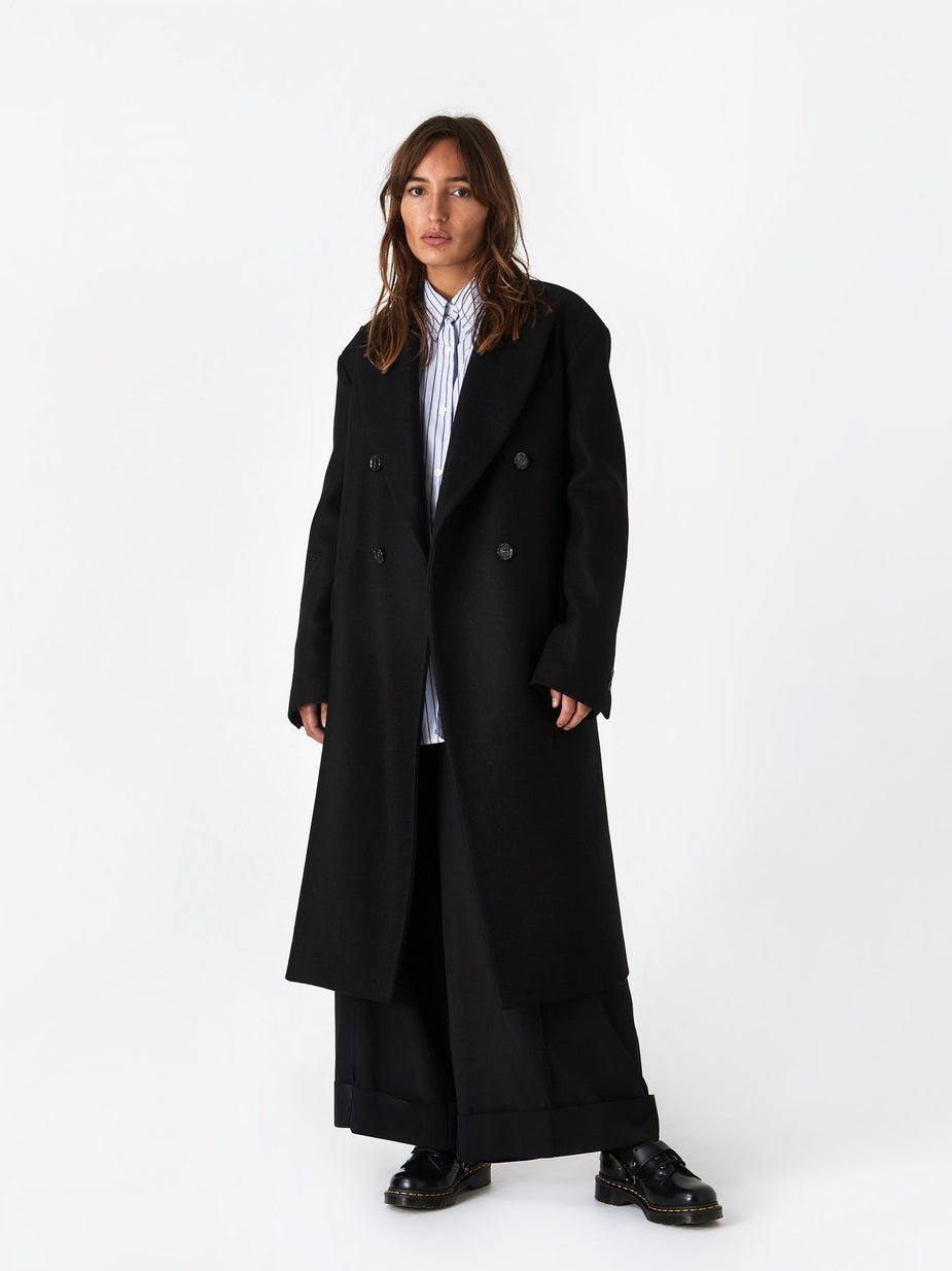 MM6 Maison Margiela MM6 Maison Margiela Double Breasted Coat - Black - Black