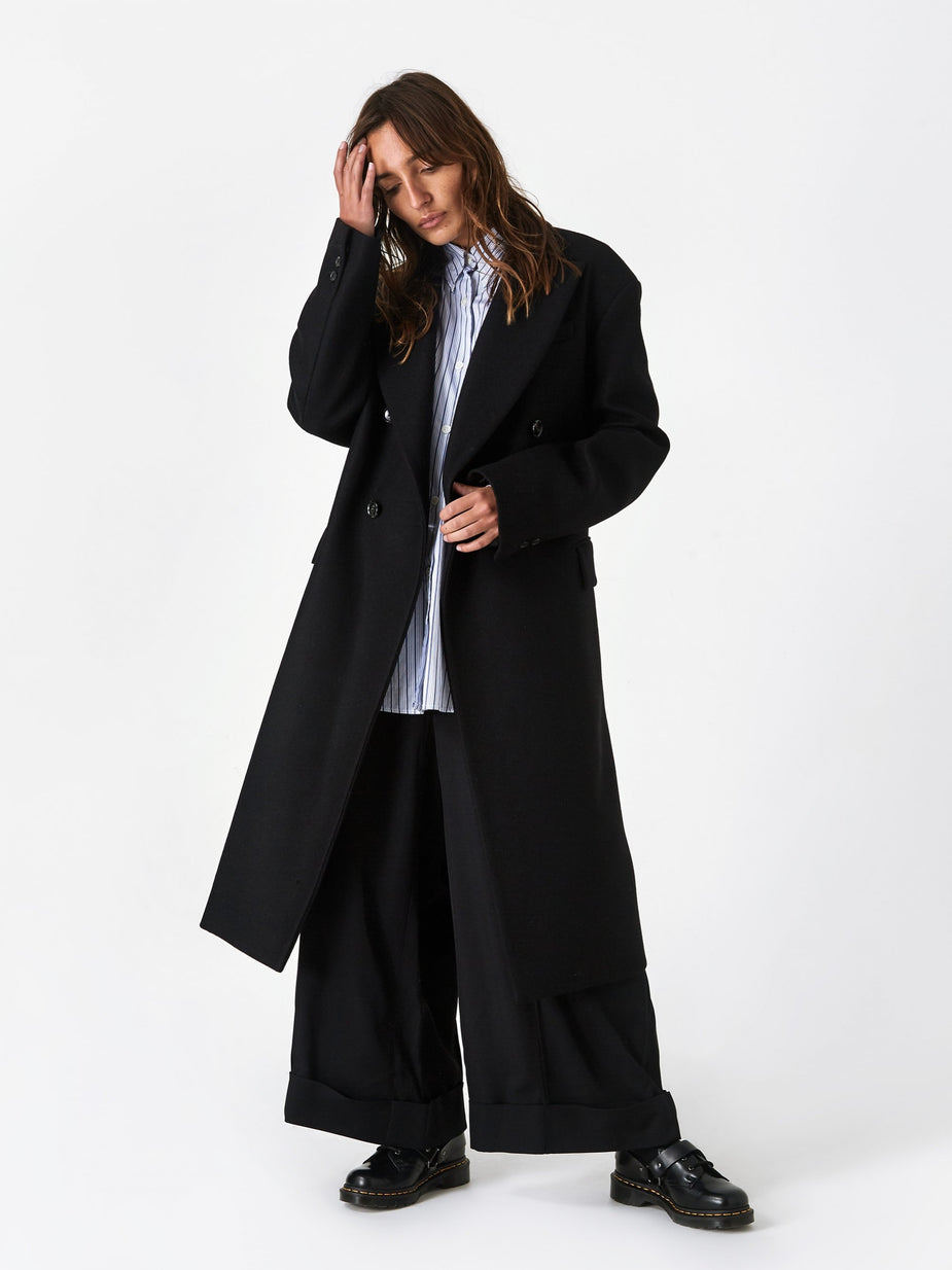 MM6 Maison Margiela MM6 Maison Margiela Double Breasted Coat - Black - Black