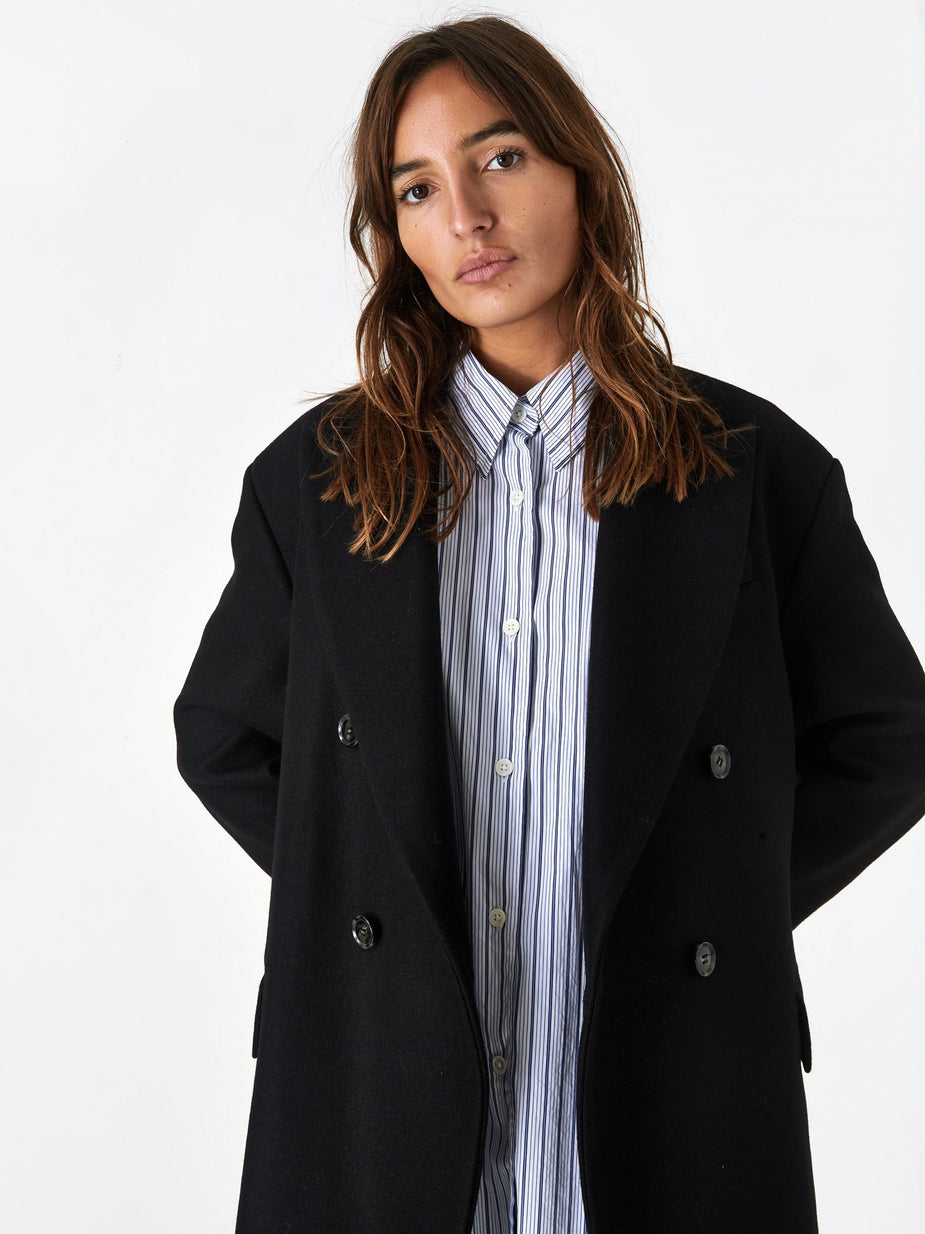 MM6 Maison Margiela MM6 Maison Margiela Double Breasted Coat - Black - Black